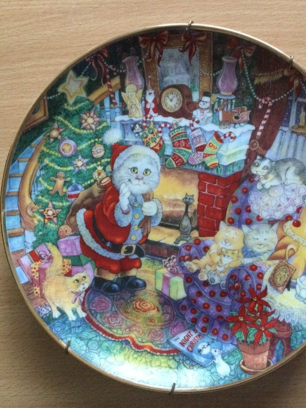 Franklin Mint Not A Creature Was Purring Cats Bill Bell Ltd Ed Collector Plate